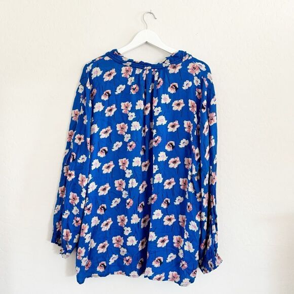 Lucky Brand Umi Floral Peasant Top Plus Size 3X - Picture 4 of 13